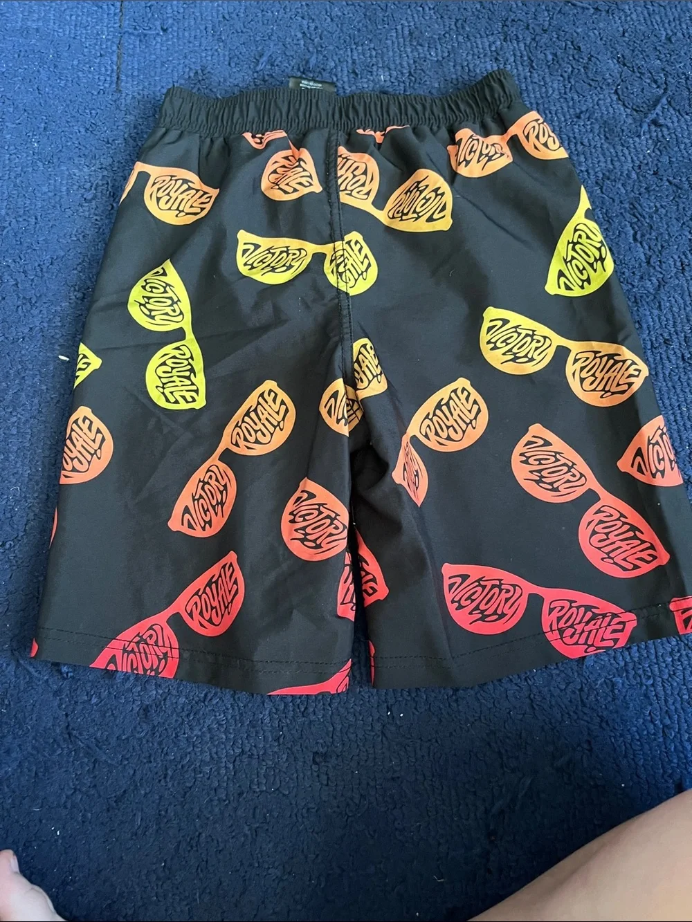 Fortnite Kids Black Swim Trunks with Neon Graphic Print